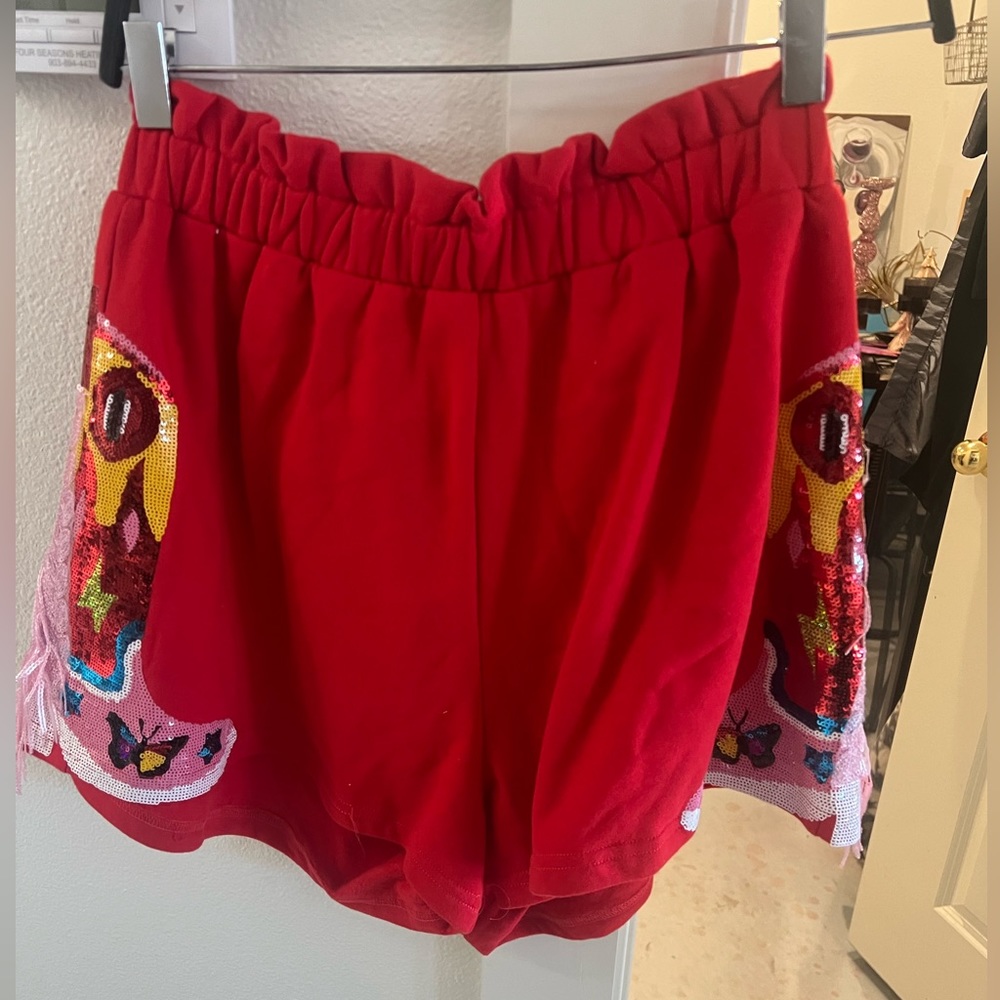 Queen Of Sparkles Womens Shorts | Fringe Side Boots Short